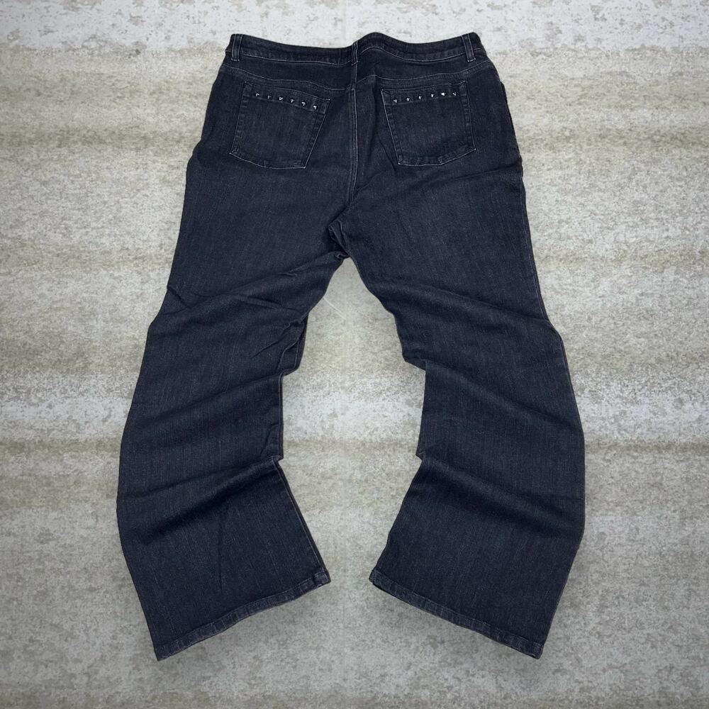 Vintage Y2K Jones New York Jeans 32x30 Bootcut Flared Fit Jet Black Wash Denim
